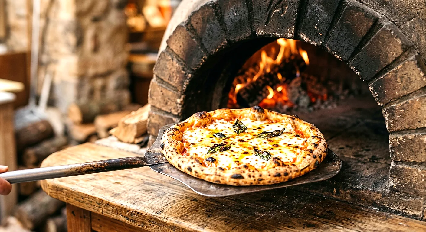 Pizza frisch aus dem Steinofen