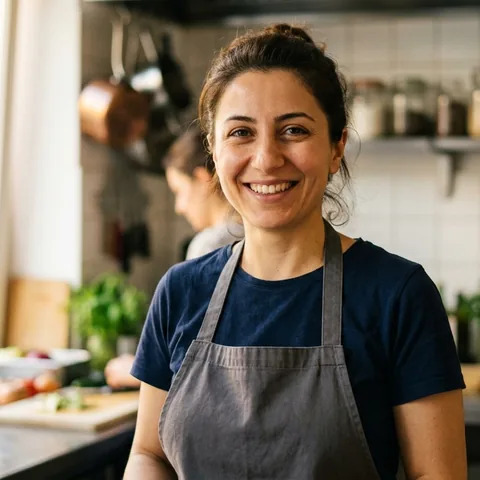 Aylin in der Küche von Bella Döner